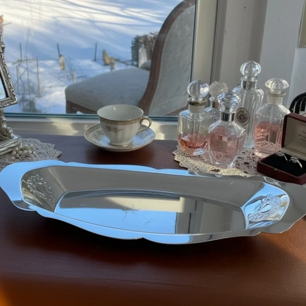 Krome Kraft tray by Farber Bros, vintage, serving try or decor piece